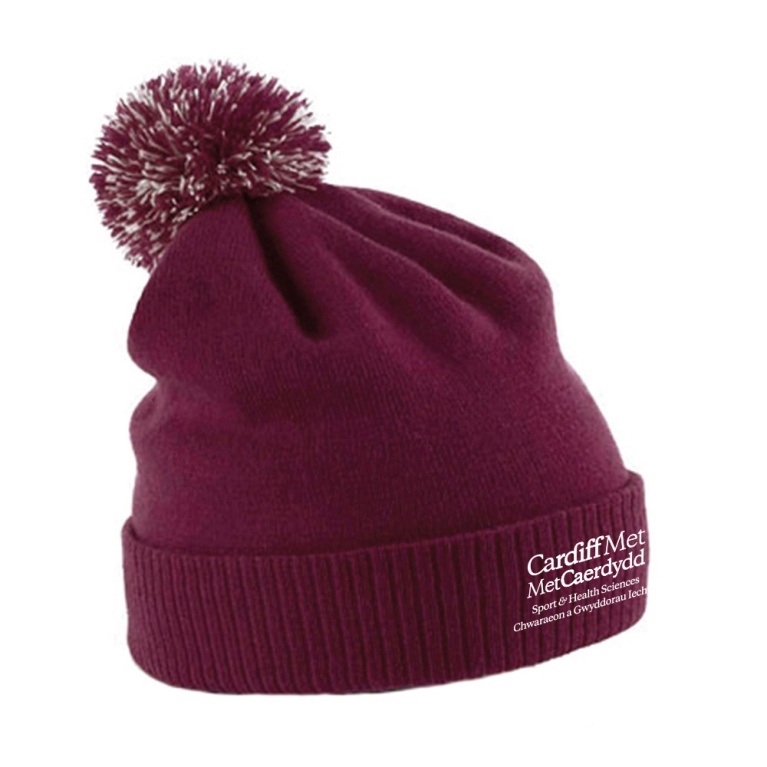 Cardiff Met Sport - Snowstar Beanie - Maroon/White