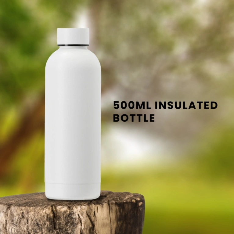 Cardiff Met Sport - Stainless Steel Bottle - 500ml - White