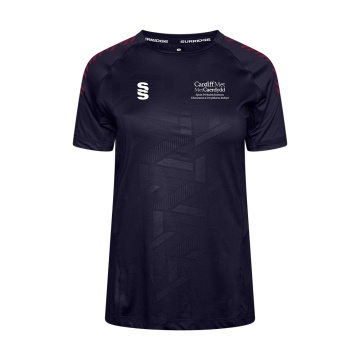 Cardiff Met Sport - Impact T-Shirt - Maroon Trim - Women's Fit