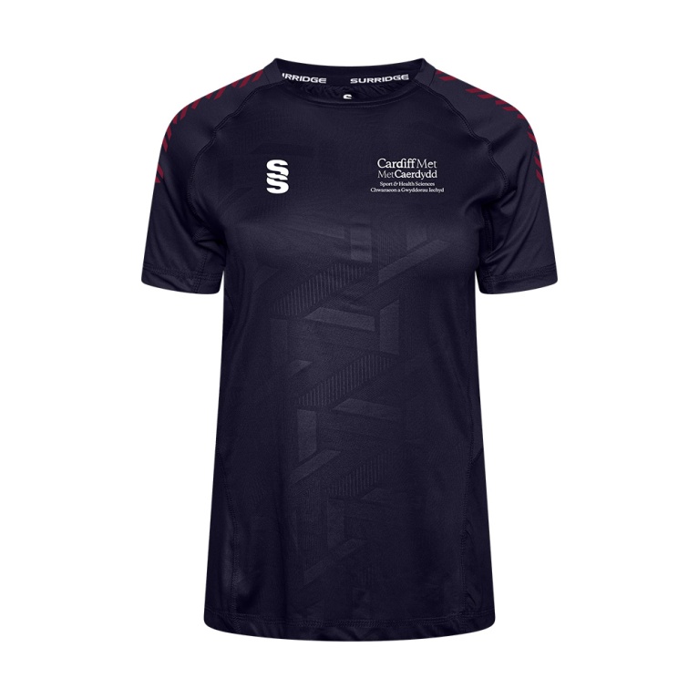 Cardiff Met Sport - Impact T-Shirt - Maroon Trim - Women's Fit