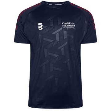 Cardiff Met Sport - Impact T-Shirt - Maroon Trim - Men's/Unisex Fit