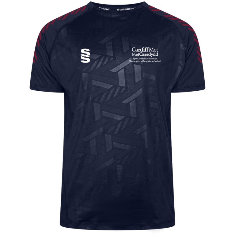 Cardiff Met Sport - Impact T-Shirt - Maroon Trim - Men's/Unisex Fit